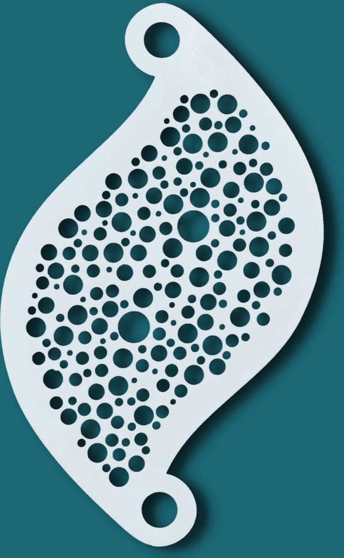 Face paint stencil bubble