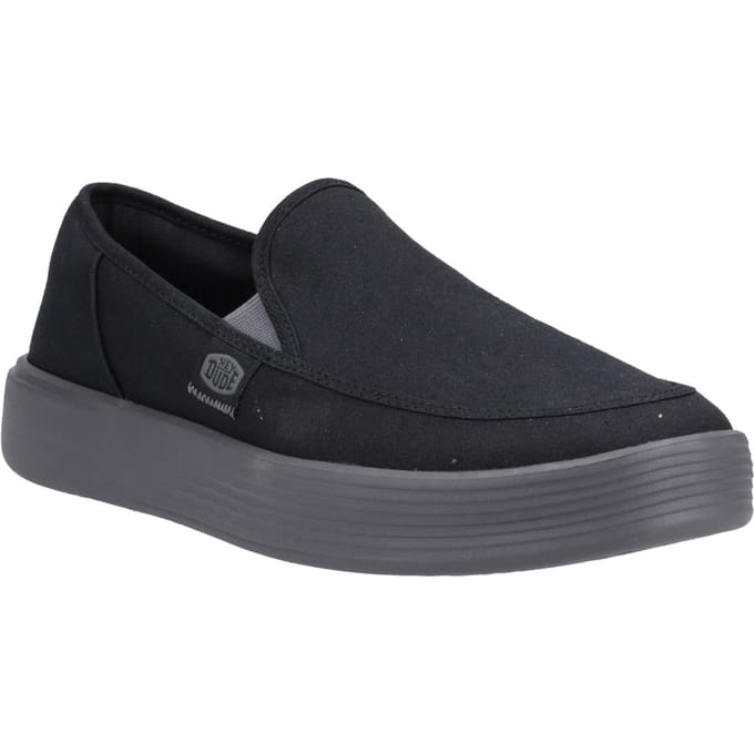HEYDUDE Sunapee Canvas 100% Katoenen Heren Zwarte/Houtskool Instappers