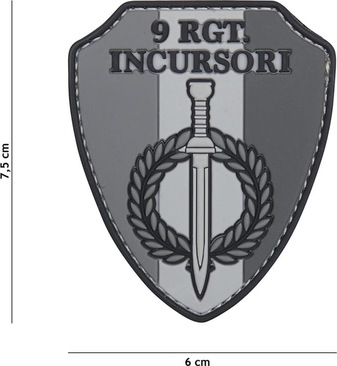 Embleem 3D PVC RGT Incursori grijs
