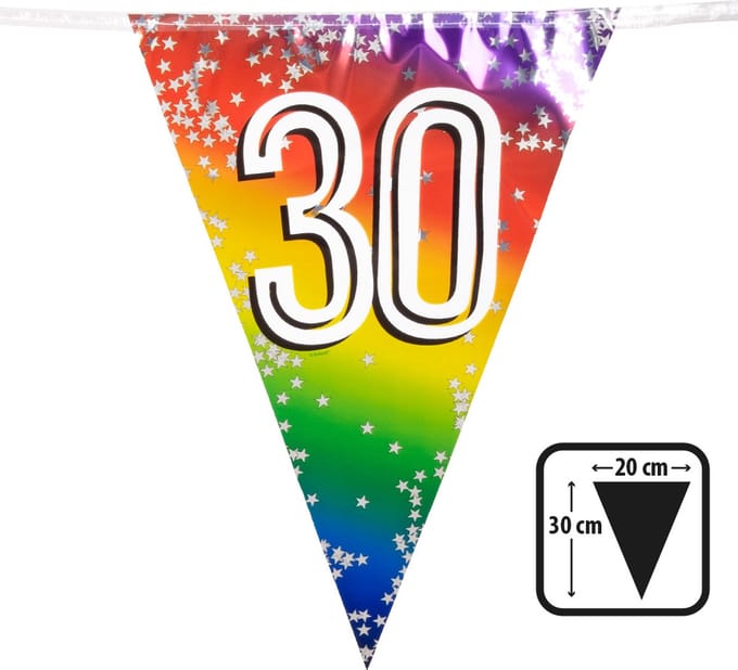 Boland - Folievlaggenlijn Rainbow '30' - Regenboog - Regenboog