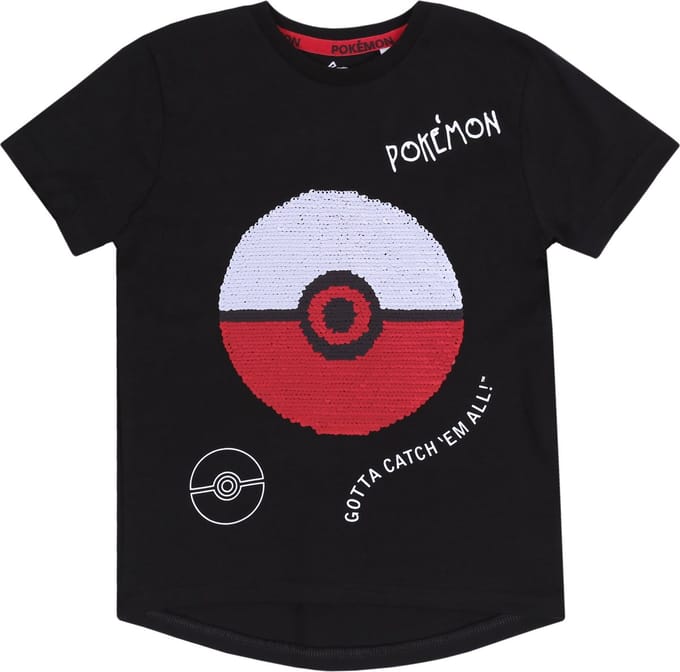 Zwart t-shirt, pokeball POKEMON 3-4 jaar 104 cm