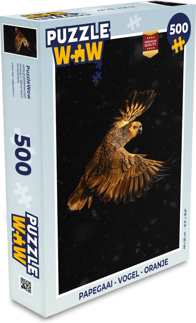 Puzzel Papegaai - Vogel - Oranje - Legpuzzel - Puzzel 500 stukjes