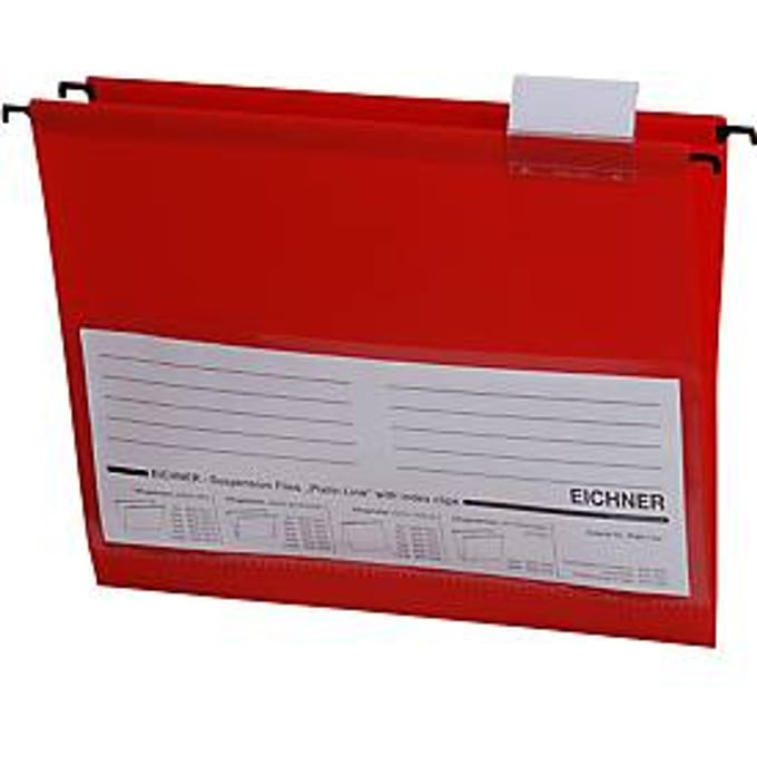 Eichner hangmappen, voor formaten tot A4, pvc, 10 stuks, rood