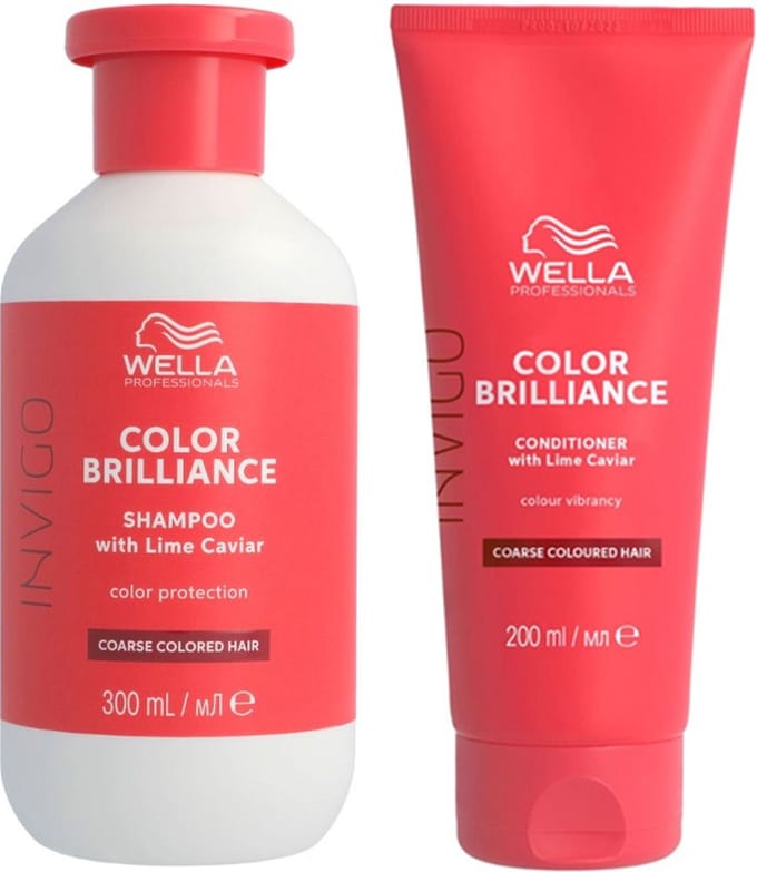 Wella Invigo Brilliance Weerbarstig Shampo 300ml + Conditioner 200ml