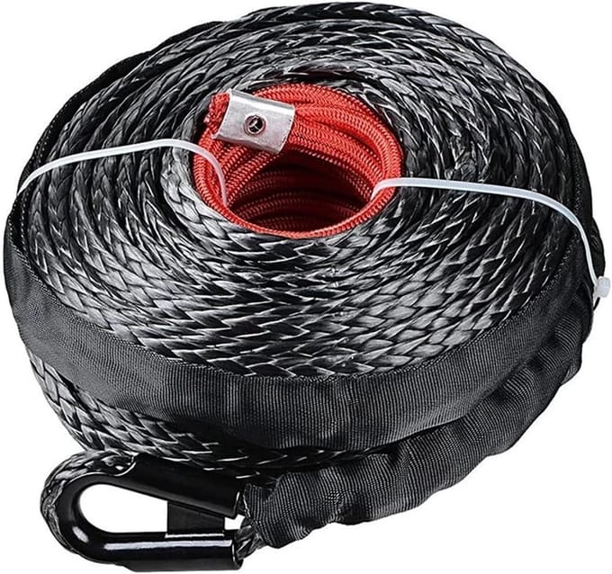 Lier Touw - Synthetisch Lijnkabel - Voertuig Berging - Hoge Treksterkte - 25 Meter - Grijs