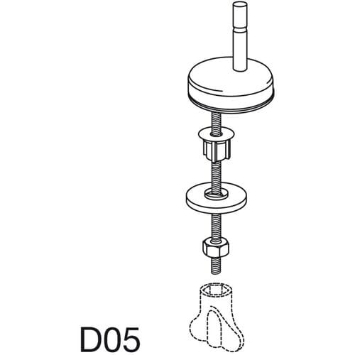 Pressalit universal hinge for lift-off D05999