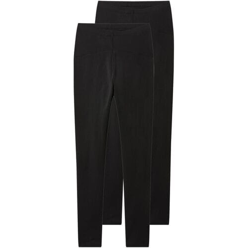ESMARA Set van 2 dames zwangerschapsleggings (Zwart, M (40/42))