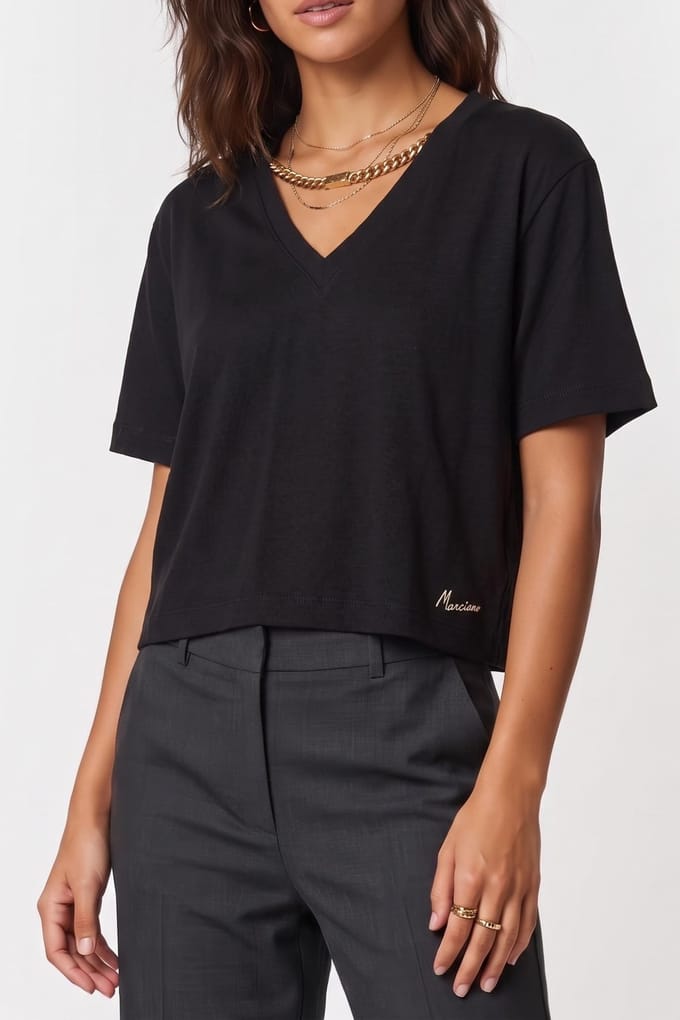 GUESS Chrissy Vn With Chai Jet Black A996 Größe: S | Hemden Outlet | Damen | Schwarz