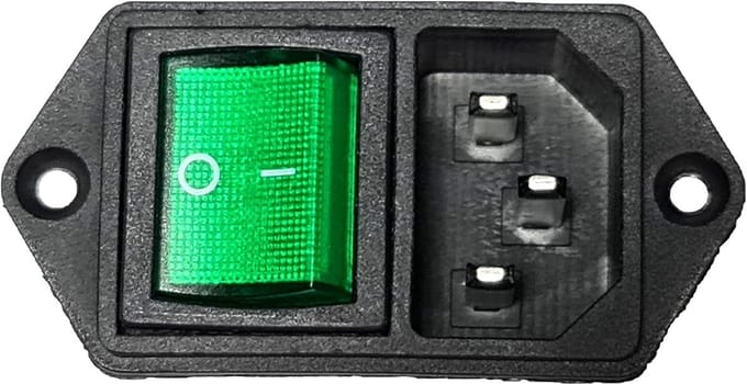 Voedingstekker Connector C-14 met Inbouwschakelaar 10A/250V