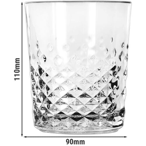 Libbey Ocular D.O.F. Drinkglazen - Waterglazen Set - Transparant Reliëfglas - 355 ml - 12 Stuks
