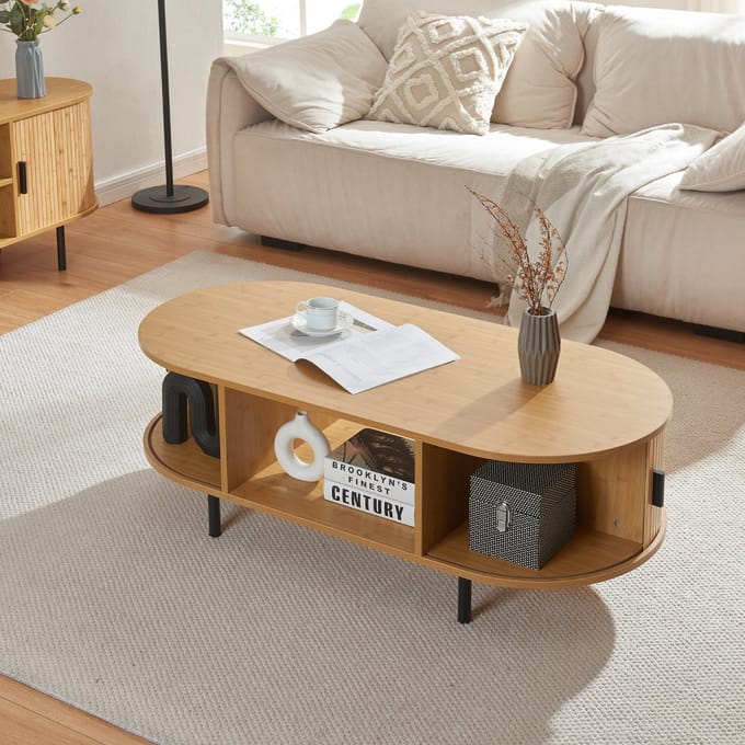 Salontafel Tvedestrand 120x55x40 cm naturel [en.casa]