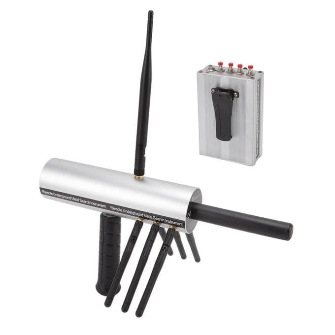Metaaldetector Machine Zilver 25m Diepte met 8 Antennes 1200m Bereik Metaaldetector voor Buiten black