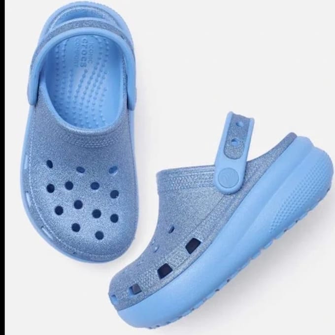 Crocs Classic Platform Glitter Blue Maat 33/34 US J2