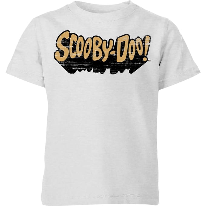 Scooby Doo Retro Colour Logo Kids' T-Shirt - Grey - 98/104 (3-4 jaar)