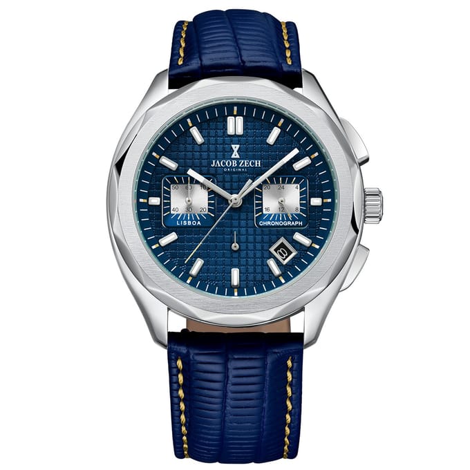 Jacob Zech - Heren Horloge Lisboa - Zilver
