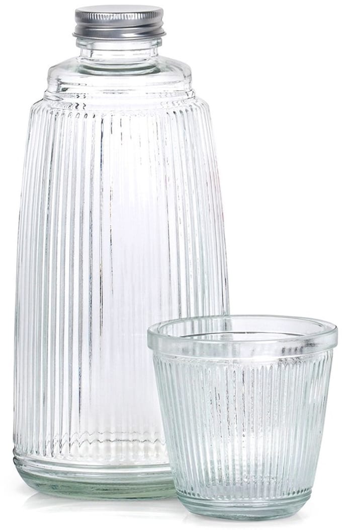 Excellent Houseware - Glazen Karaf en Glas Set - 1L - Transparant - Vaatwasserbestendig