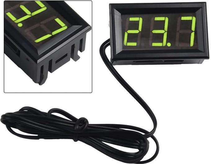 Digitale thermometer met sensor voor autotemperatuurmonitoring van -50 tot 110 °C