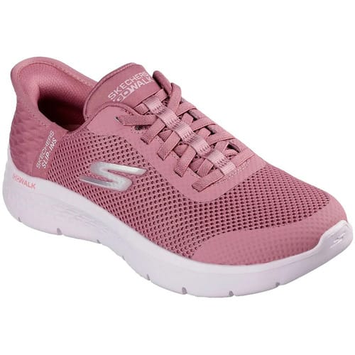Skechers GO WALK Flex Grand Entry Textiel Dames Roze Textiel/Trim Sneakers