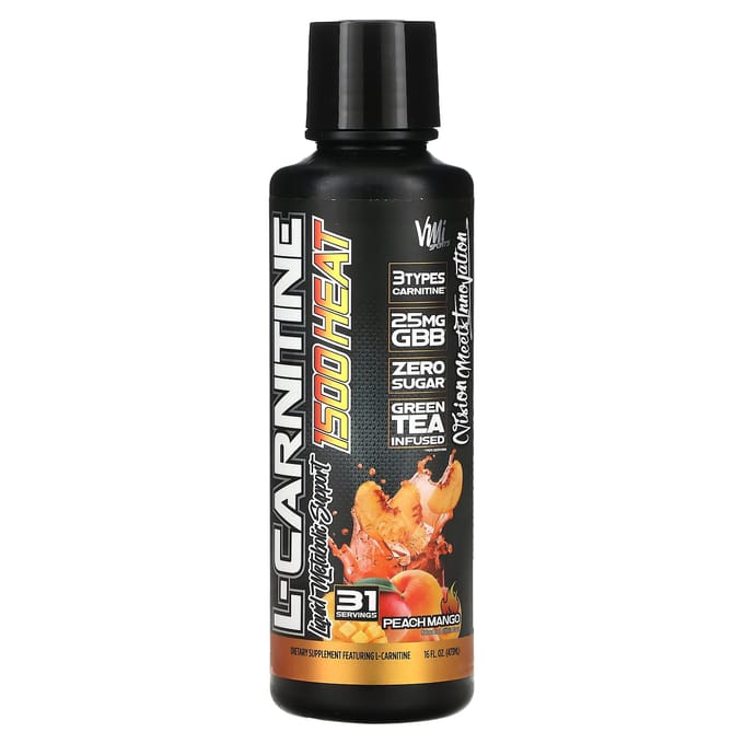 VMI Sports, L-Carnitine 1500 Heat, Perzik Mango, 16 fl oz (473 ml)