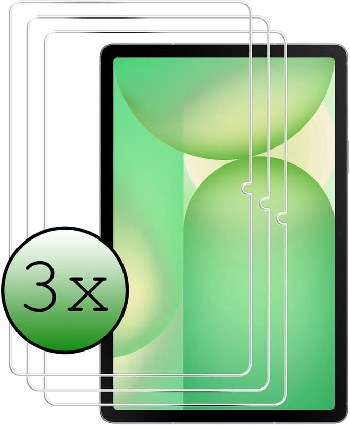 Screenprotector - 3 Stuks Geschikt voor Samsung Galaxy Tab S10 FE Plus - Extra Sterk - Beschermglas - Gehard Glas - Tempered Glass - Screen Protector