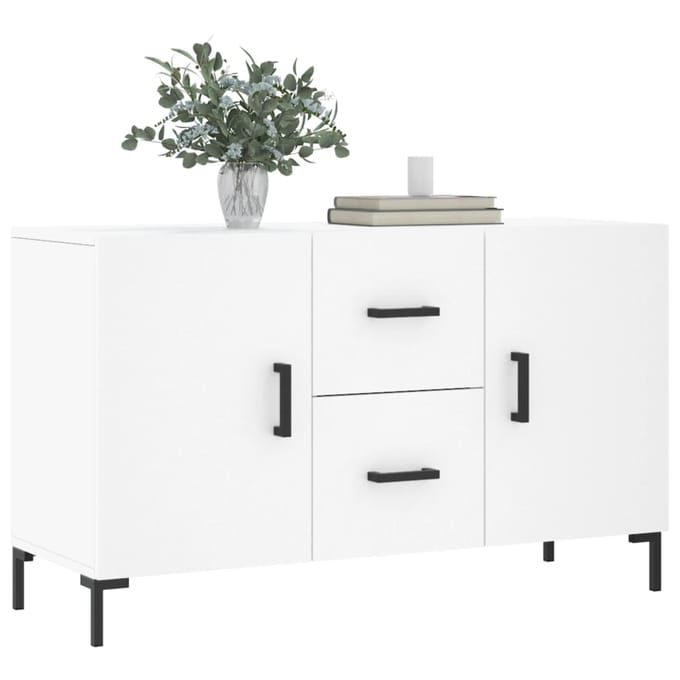 vidaXL - Dressoir - 100x36x60 - cm - bewerkt - hout - wit