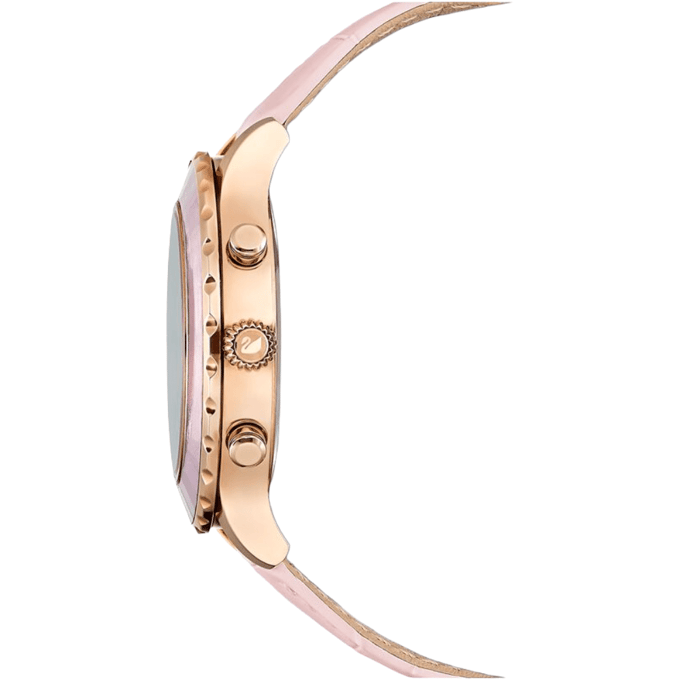 Swarovski Octea 5452501 Roze Gouden Roze Leren Dameshorloge