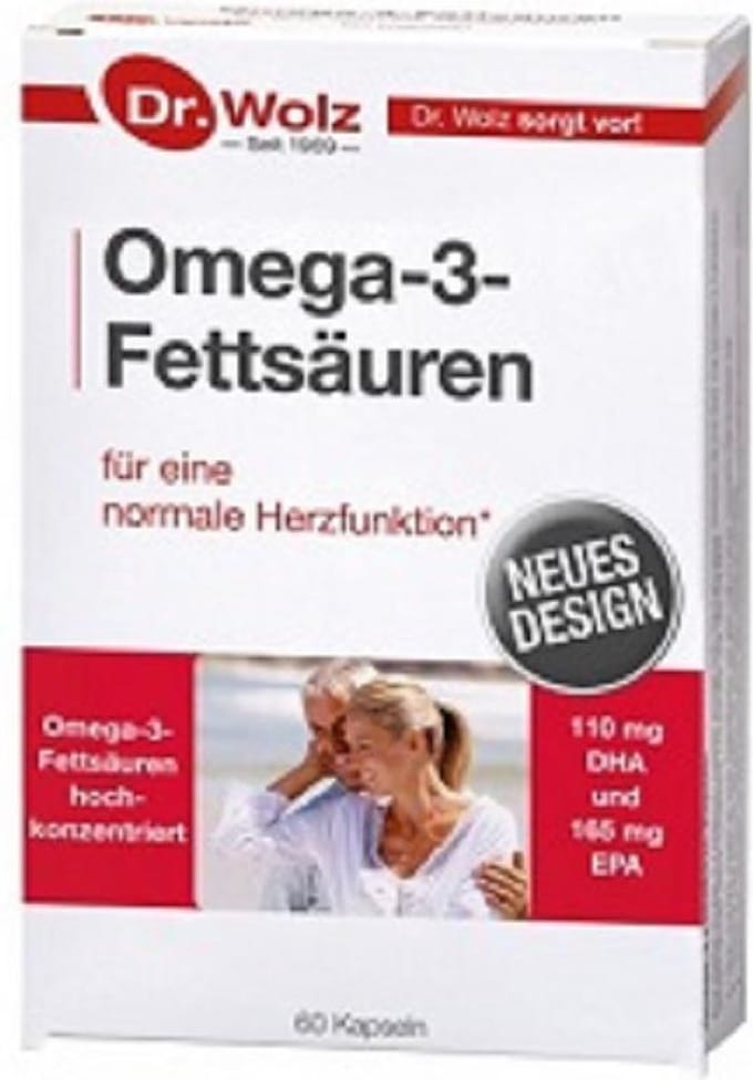 Dr. Wolz Omega-3-Fettsäuren Kapseln, 60 St. Kapseln