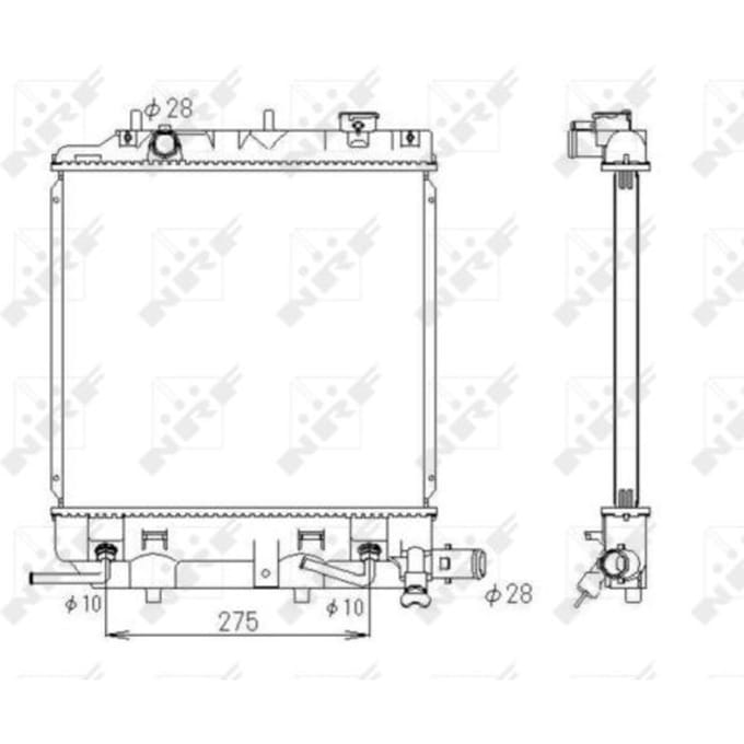 Radiator, motorkoeling NRF 53434