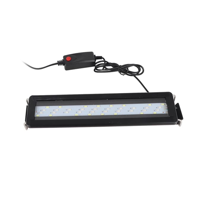 Lampe LED pour aquarium, changement de couleur, 3 niveaux réglables, 4 rangées, extensible black