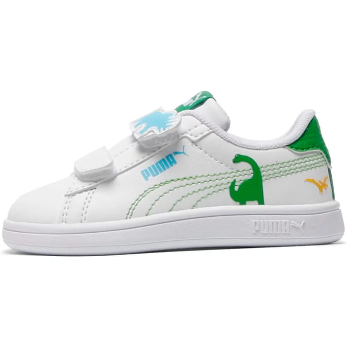 Puma Smash 3.0 Dino V INF jongens sneakers wit