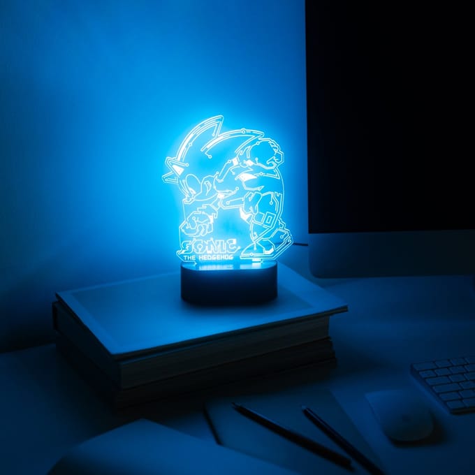 Sonic the Hedgehog LED Tafellamp – Speed Circuit Design – Multicolor Nachtlamp – USB-C