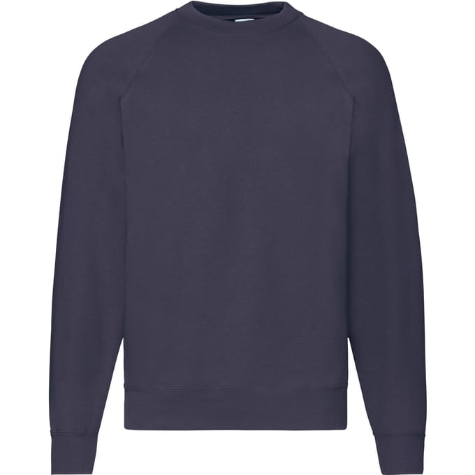 Fruit of the Loom Heren Klassiek Raglan Sweatshirt (Deep Navy)