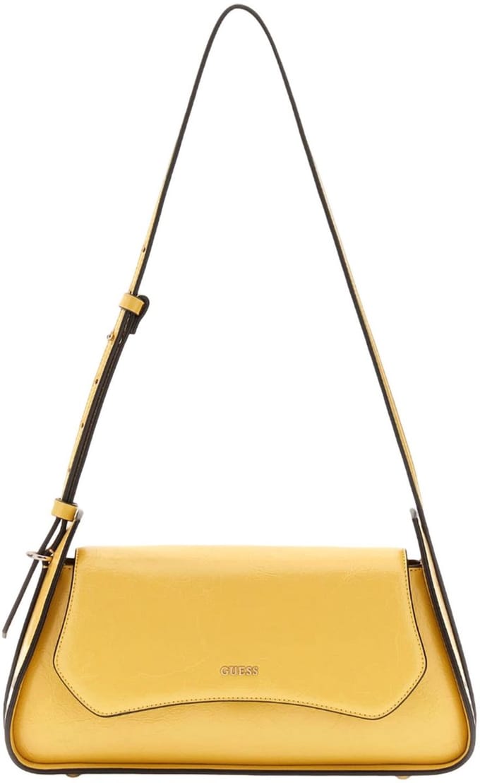 GUESS schoudertas Xena Flap Shoulder Bag Honey mosterdgeel