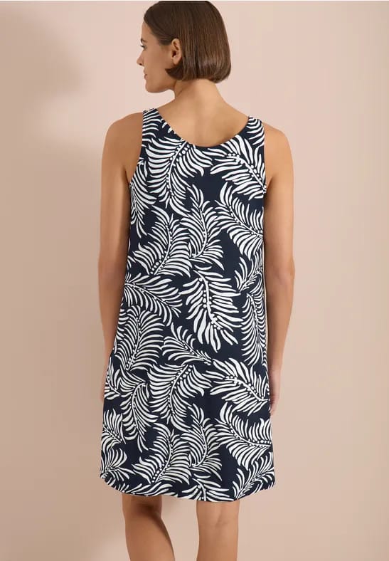Knielange jersey jurk met print