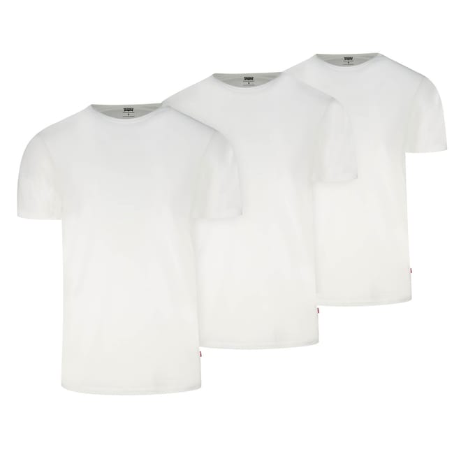 Regular fit t-shirt van katoenmix in set van 3 model 'MEN SOLID'
