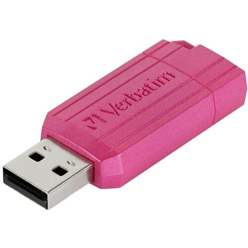 Verbatim USB DRIVE 2.0 PINSTRIPE USB-stick 128 GB Pink 49460 USB-A 2.0