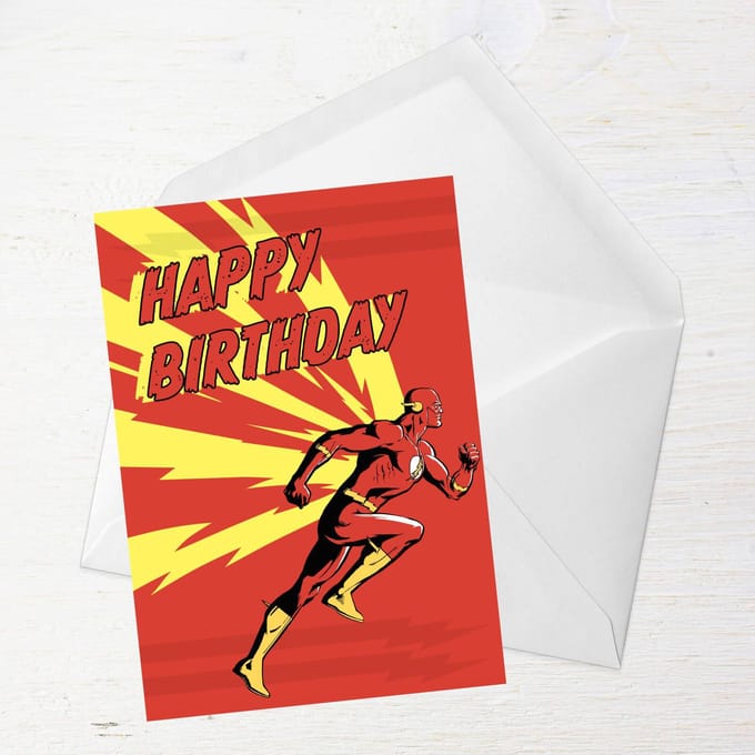 The Flash Happy Birthday Greetings Card - Giant Card