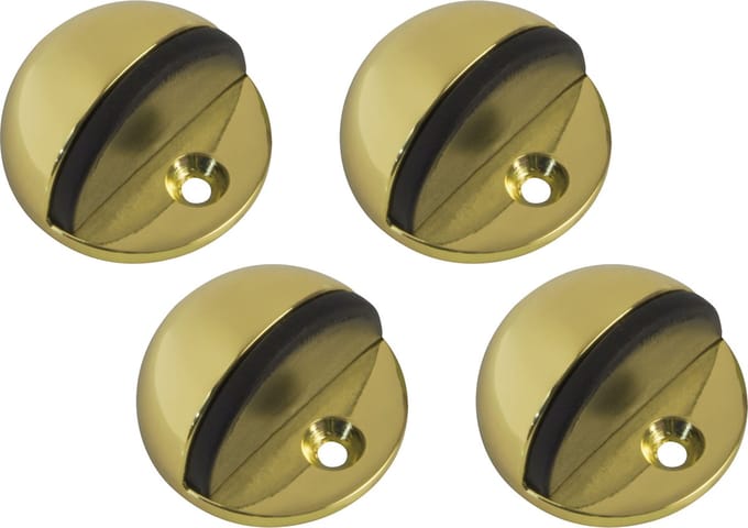 AMIG Deurstopper/deurbuffer - 4x - D45mm - inclusief schroeven - goud