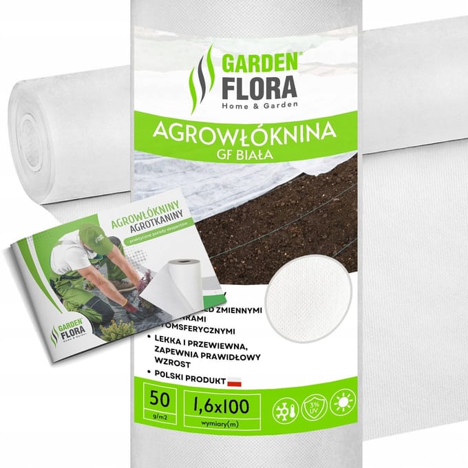 Dikke Witte Agrowoven 1.6x100m 50g - Bescherming Herfst/Winter