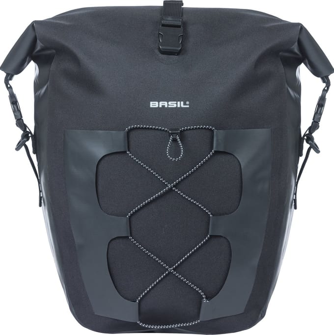 Basil Navigator Waterproof L enkele tas MIK Hooks- 25-31L- zwart