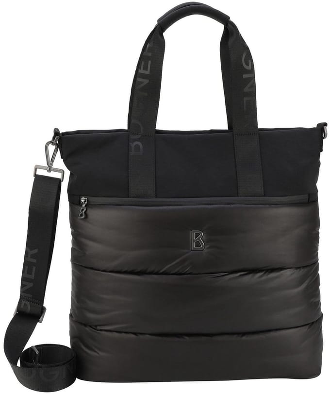 Bogner Schoudertas met laptopvak Monarch Mian Tote Black Zwart