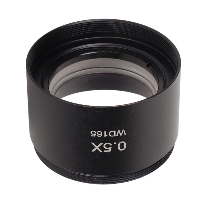 Stereo Microscoop Objectieflens 0.5X Zoom HD Groot Beeld Hulpobjectieflens voor Demagnificerende Telescoop D35mm black