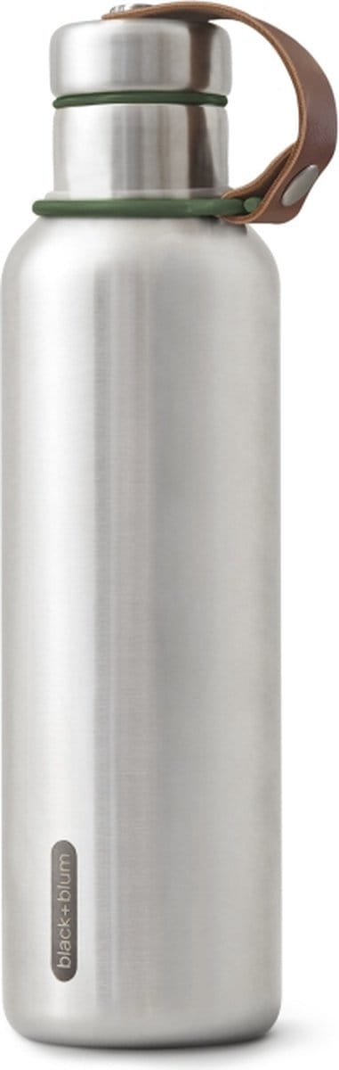 Black+Blum Insulated Water Bottle Large - Isoleerfles - 0.75Ltr - Olijfgroen