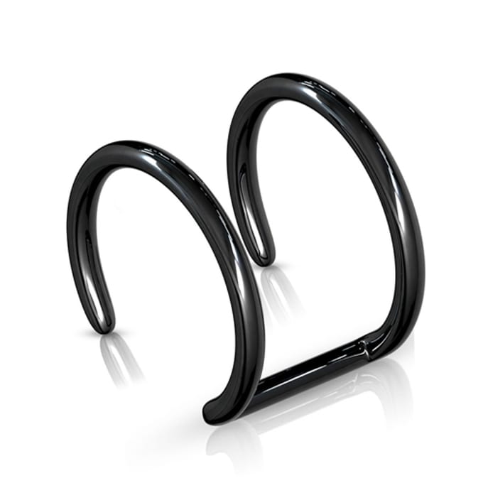 Fake piercing zwart - LMPiercings