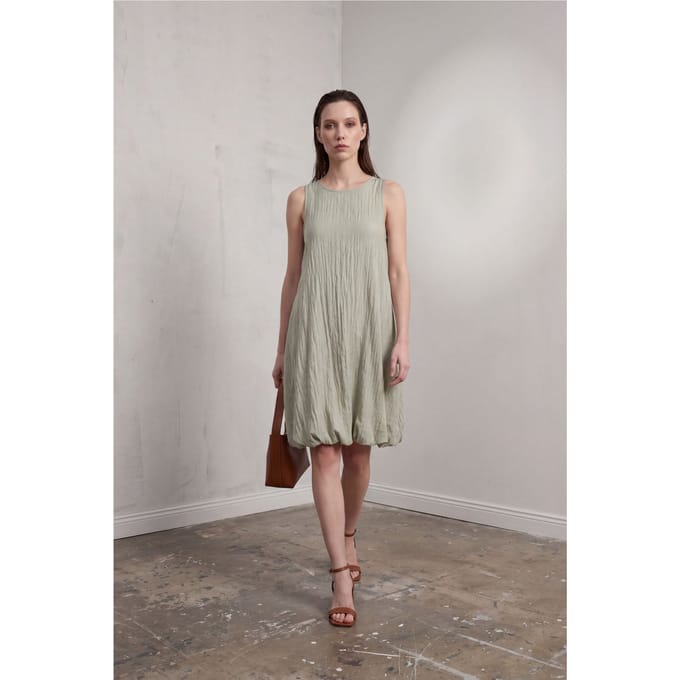 Losse Mini-jurk in Textured Lyocell