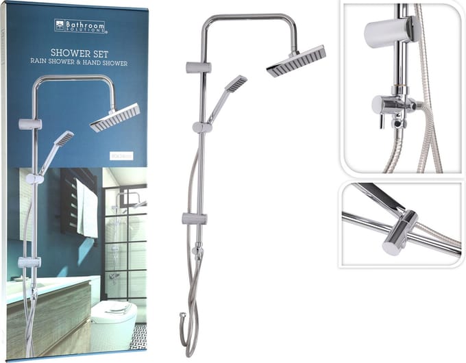 Relaxwonen - Regendouche set chrome met handdouche - Extra stevig