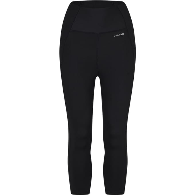 USA Pro Dames/Dames Cropped Leggings (Zwart)