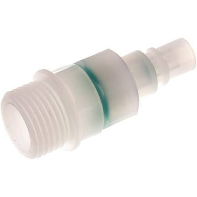 PVDF DN 7.2 Koppeling Insteeknippel G 1/2 inch Buitendraad Dubbele afsluiting