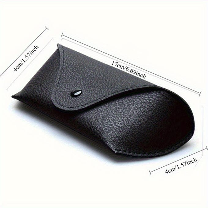 Étui à lunettes de soleil à fermeture éclair, boîte de protection en cuir PU noir de haute qualité gray