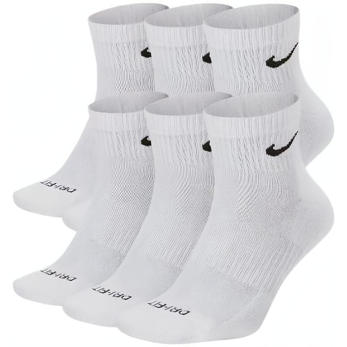 Chaussettes de sport Nike Everyday Plus Amorties Cheville 6 Paires Blanc SX6899-100 M white